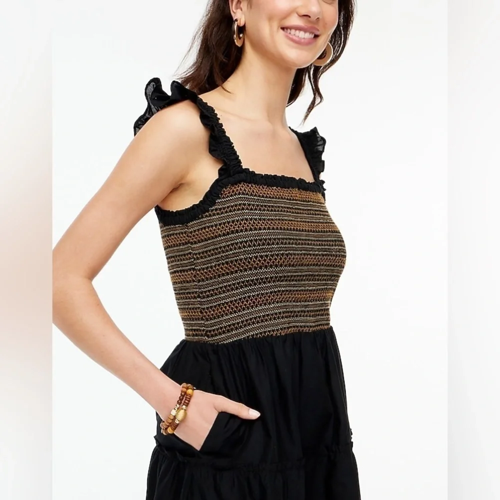 J Crew Smocked tiered mini dress Item BR893